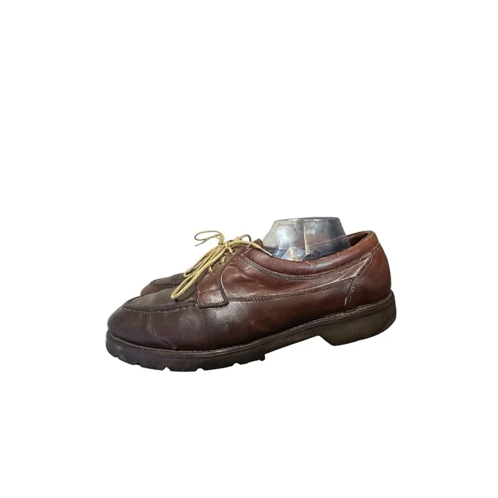 VTG Allen Edmonds Men's Brown Dress Shoes Split Toe Derby Made in USA Sz 11 AA